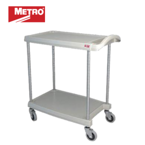 CARRO UTILITARIO COLOR GRIS DE 2 ESTANTES MC METRO