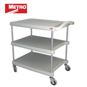CARRO UTILITARIO COLOR GRIS DE 3 ESTANTES MC METROS